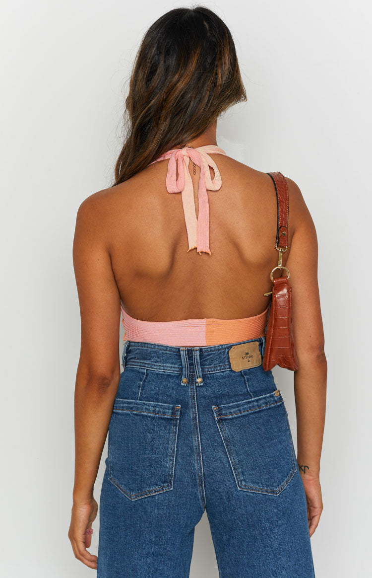 Kallie Halter Neck Top Pink