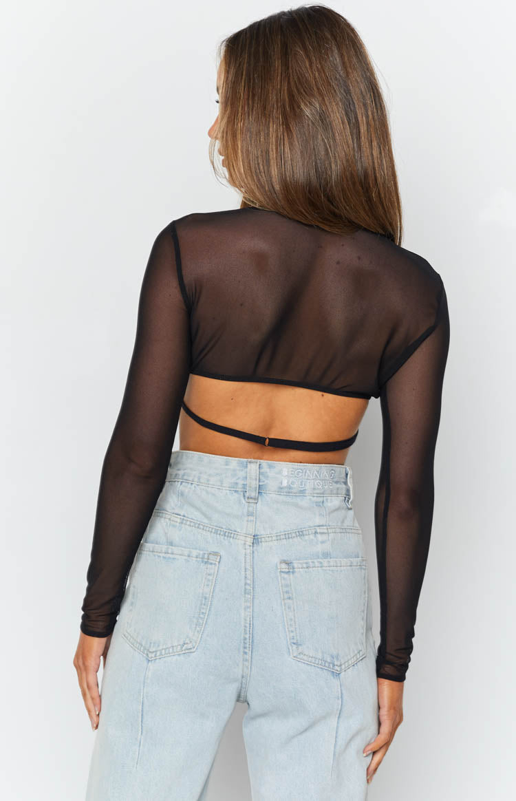 Lioness Gilda Crop Top Black