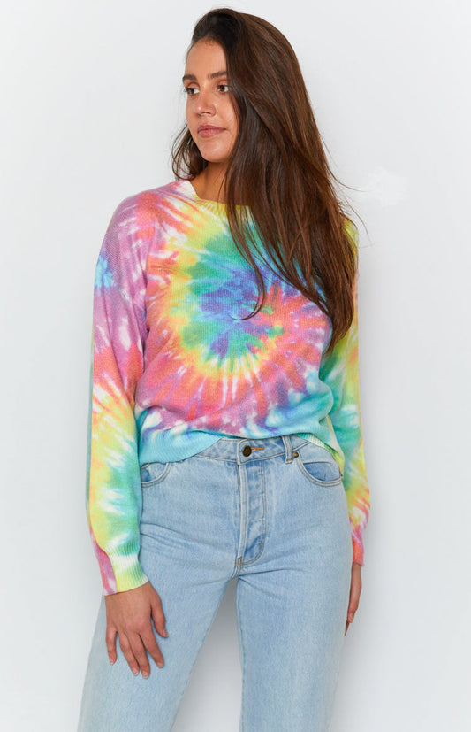 Love You Different Tie Dye Sweater Rainbow