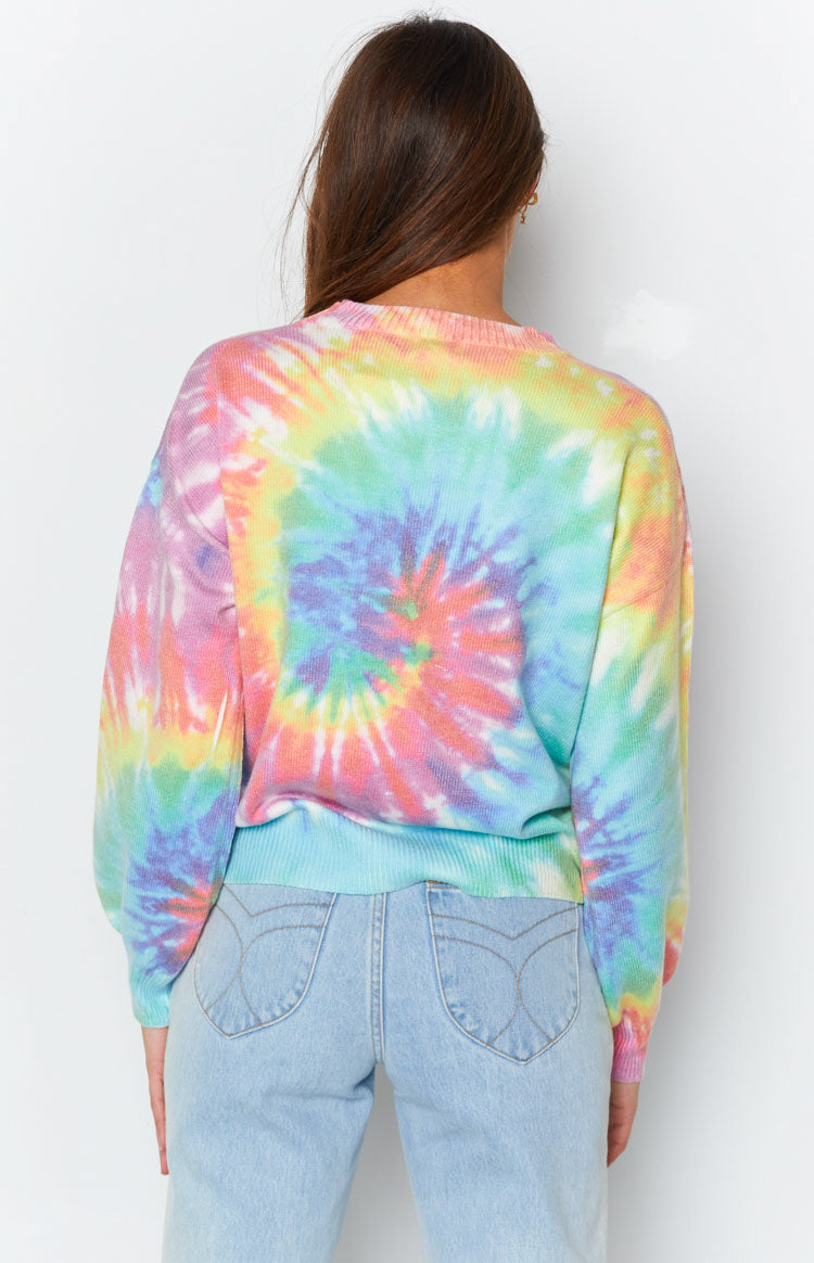 Love You Different Tie Dye Sweater Rainbow