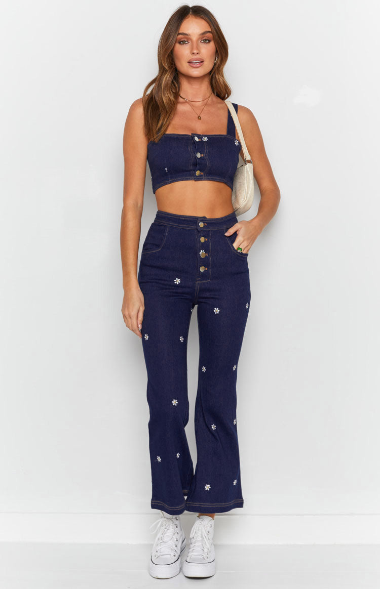 Stella Crop Top Indigo